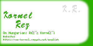 kornel rez business card